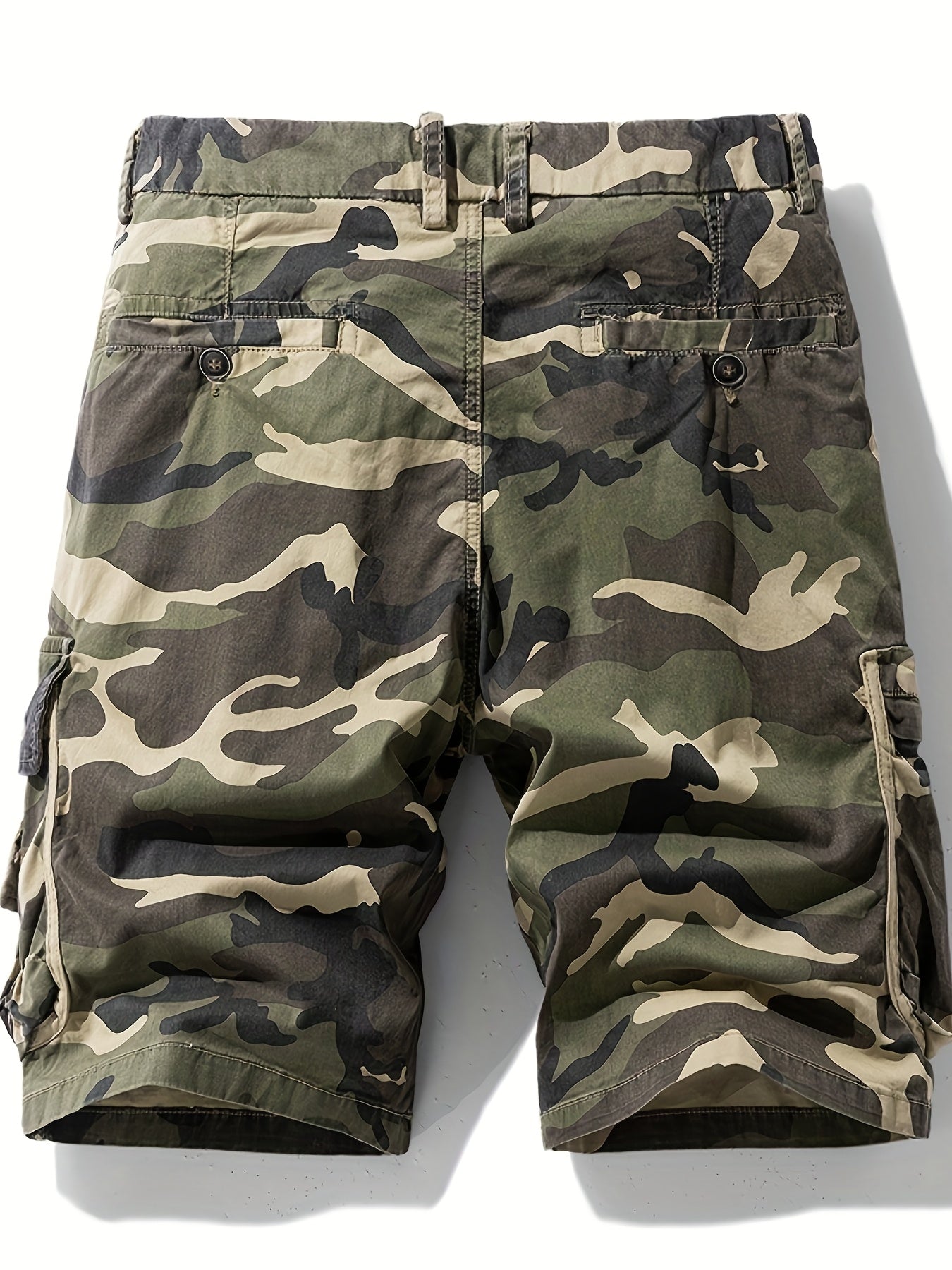 Herr Cargoshorts med Camouflagemönster – Lediga och Praktiska Shorts för Utomhusbruk