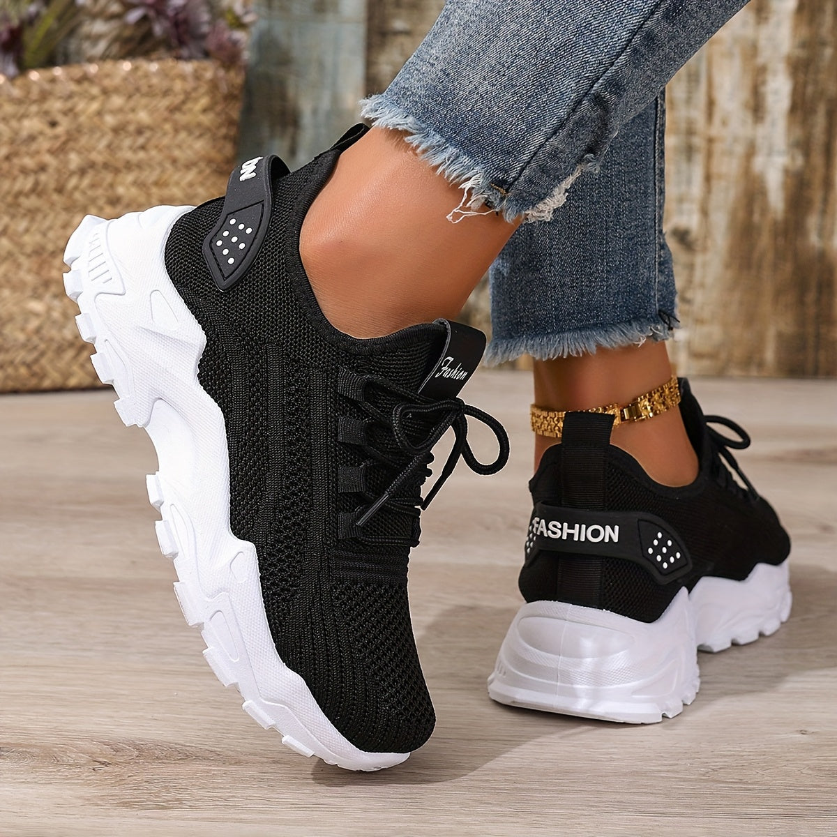 Dam Sneakers Sportig Stil Löparskor för Vardagsbruk och Träning