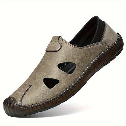 Herrar Casual Slip-On Sandaler med Andningshål – Perfekt för Sommar och Vardag