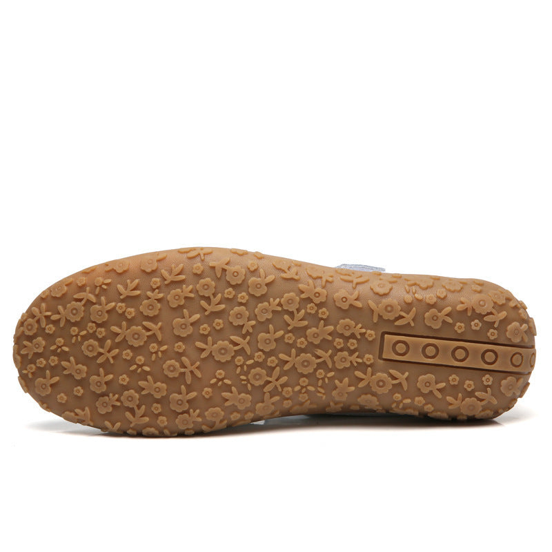 Kate – Sommarhandmade Retro Mjuk Sula Veganläder Velcro Avslappnade Skor