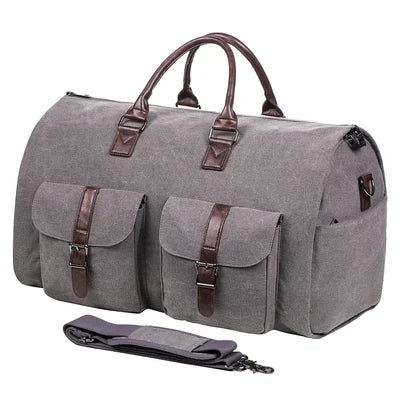 Herr Elegant Duffle Plaggväska Resväska Multifunktion för Affärsresor och Weekend