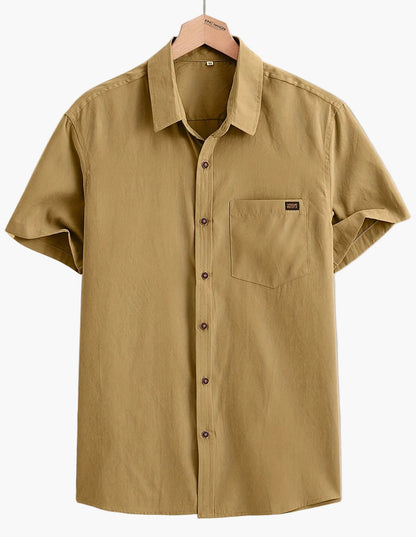 Herr Skjorta Kortärmad Casual Stil Perfekt för Sommar och Vardag