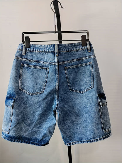Herr Bermuda Shorts med Fickor – Avslappnad Stil för Vardagsbruk och Fritid
