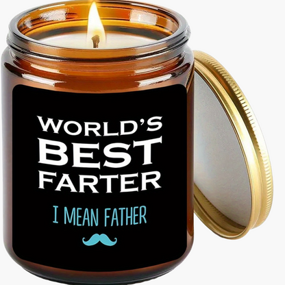 Herrarnas roliga presentljus - World's Best Farter (I Mean Father) - Perfekt för fars dag eller födelsedag