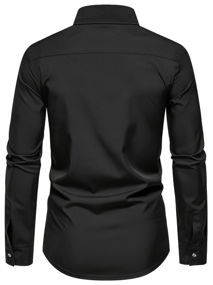 Herr Skjorta Slim Fit Elegant Design för Vardag och Fest