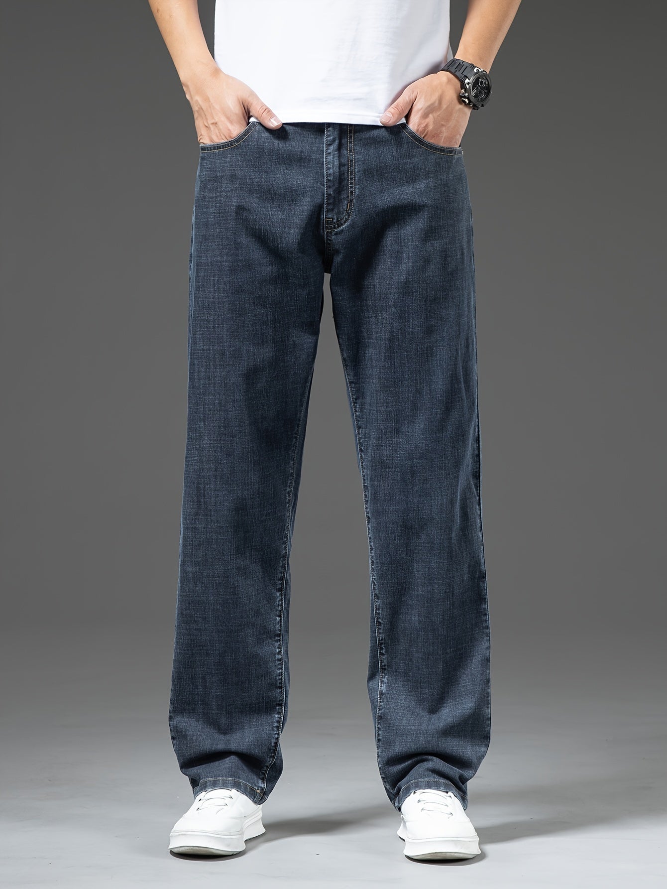 Herr Jeans Ledig Rak Passform Vardagsstil