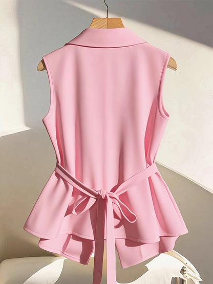 Dam Väst Kavaj Elegant Skräddarsydd Chic Kontorsstil