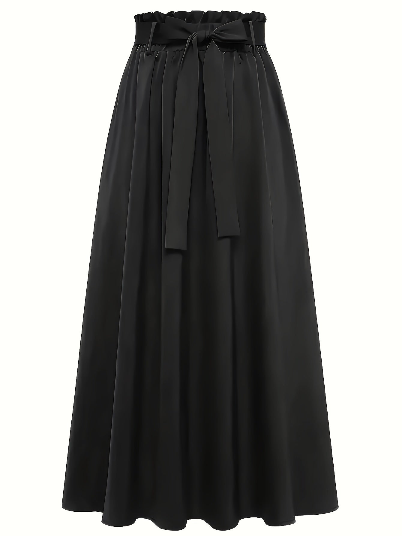 Dam Kjol Midja med Knytband Elegant A-Linje Vardagsstil