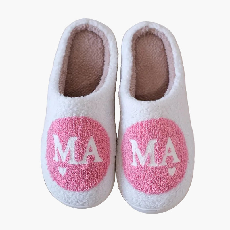 Damtofflor Slip-in Mjuk Spa-stil med MAMA-motiv – Perfekt Present för Mamma, Inomhus Fritid