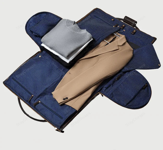 Herr Elegant Duffle Plaggväska Resväska Multifunktion för Affärsresor och Weekend