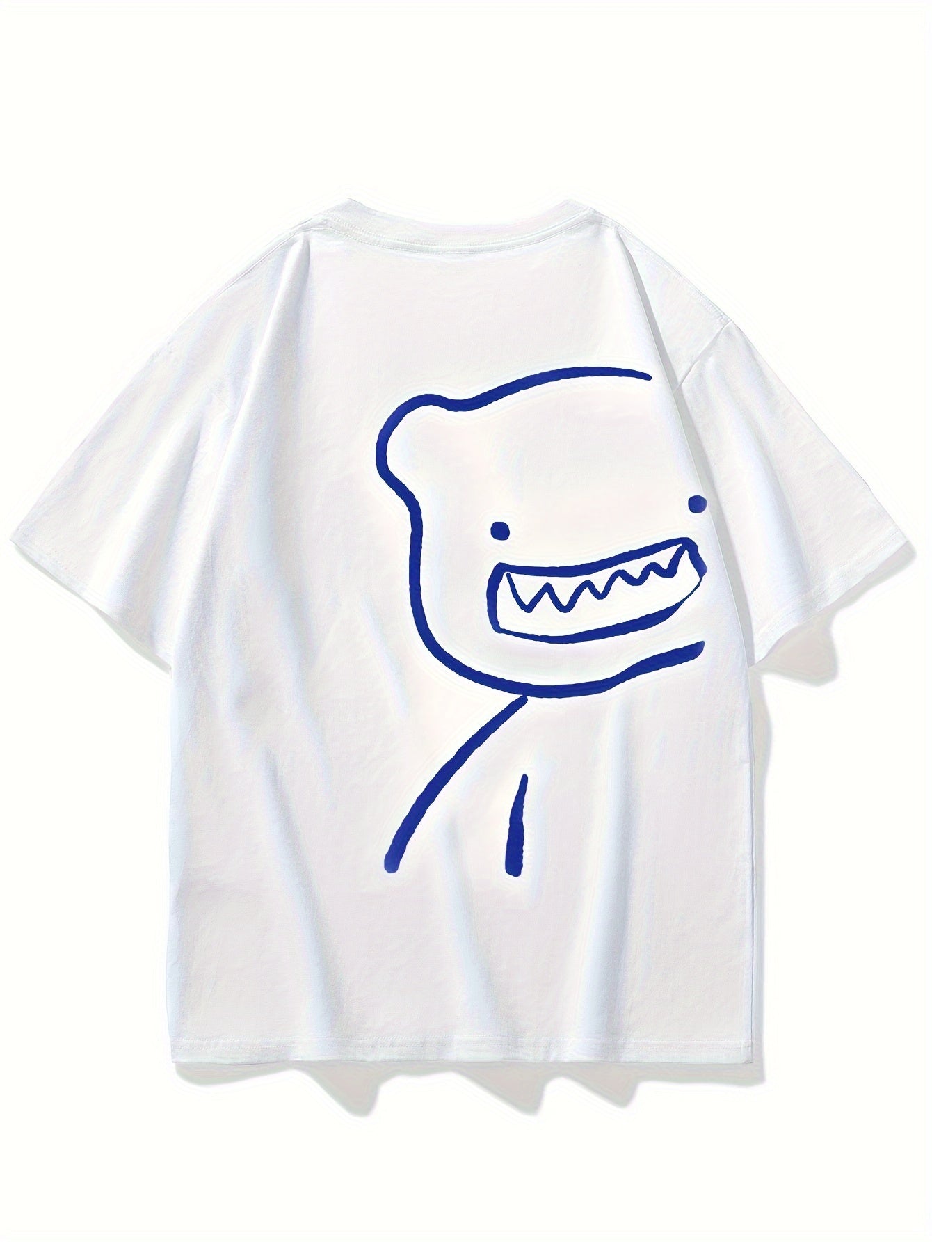Herr T-shirt med konstnärligt björnmotiv och modern streetwear-stil