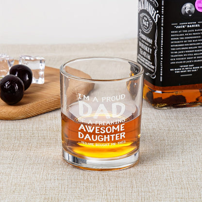 Herrarnas whiskeyglas med rolig text – Perfekt present till pappa från dotter, fars dag, baraccessoar