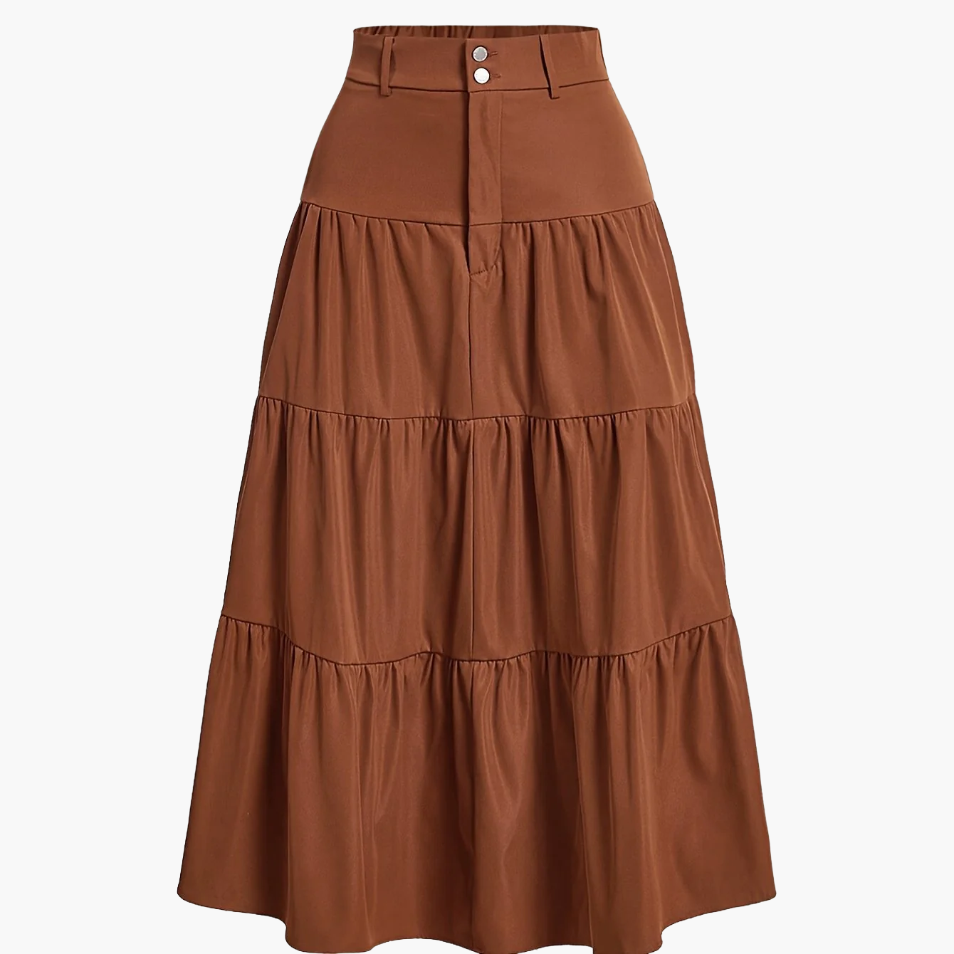 Dam Kjol A-linje Elegant Hög Midja Vår/Sommar