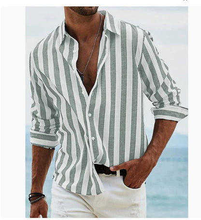Elliott – T-shirt med polo-krage och ränder