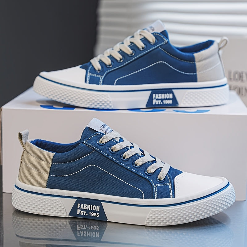 Herr Sneakers Låg Modell Retro Skatestil – Mode och Komfort för Vardagsbruk