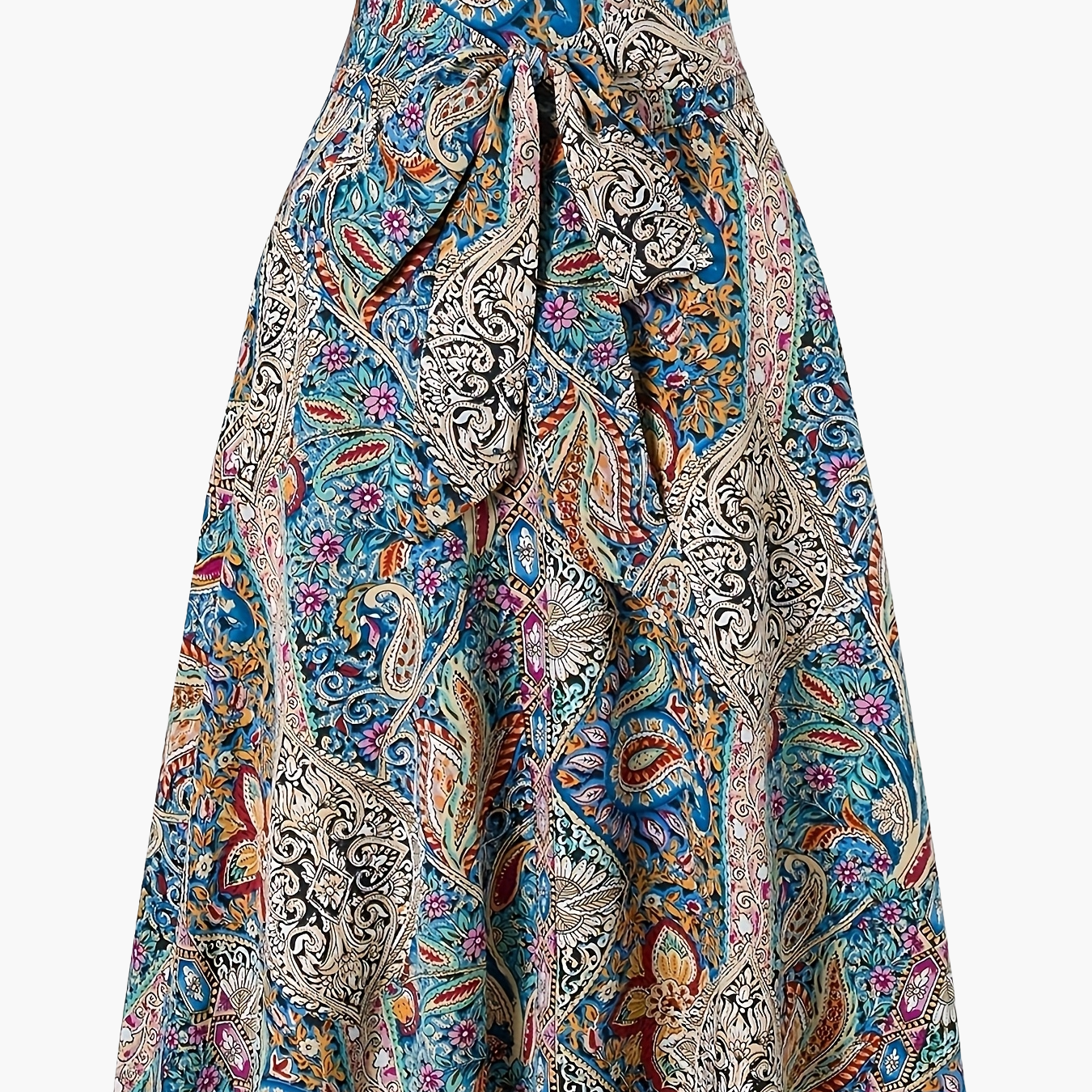 Damkjol Elegant Midilång med Bohemisk Stil för Vår och Sommar