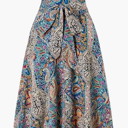 Damkjol Elegant Midilång med Bohemisk Stil för Vår och Sommar