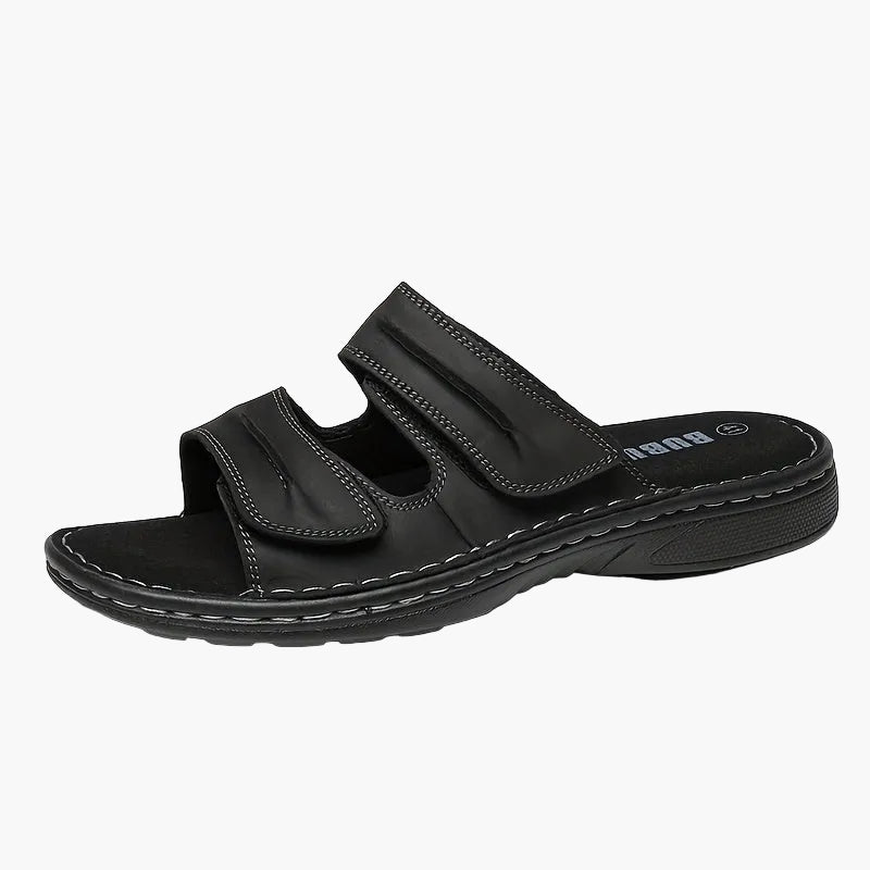 Herrsandaler med dubbla remmar och sportig komfort för vardag och fritid