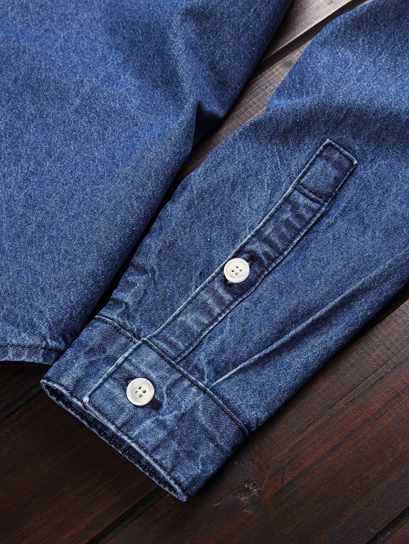 Herrskjorta Jeansstil – Klassisk Ledig Skjorta för Vardagsbruk och Helger