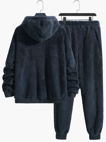 Herrarnas mysiga tvådelade lounge-set med huva – avslappnad höst/vinter-outfit