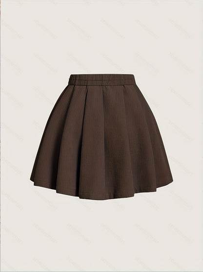 Dam Kjol Plisserad A-linje Elegant Vardagsstil