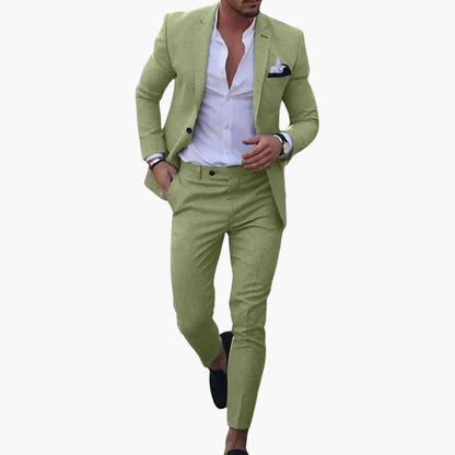 Herr Slim Fit Kostym – Modern Stilfull Tvådelad Kostym för Fest och Arbete