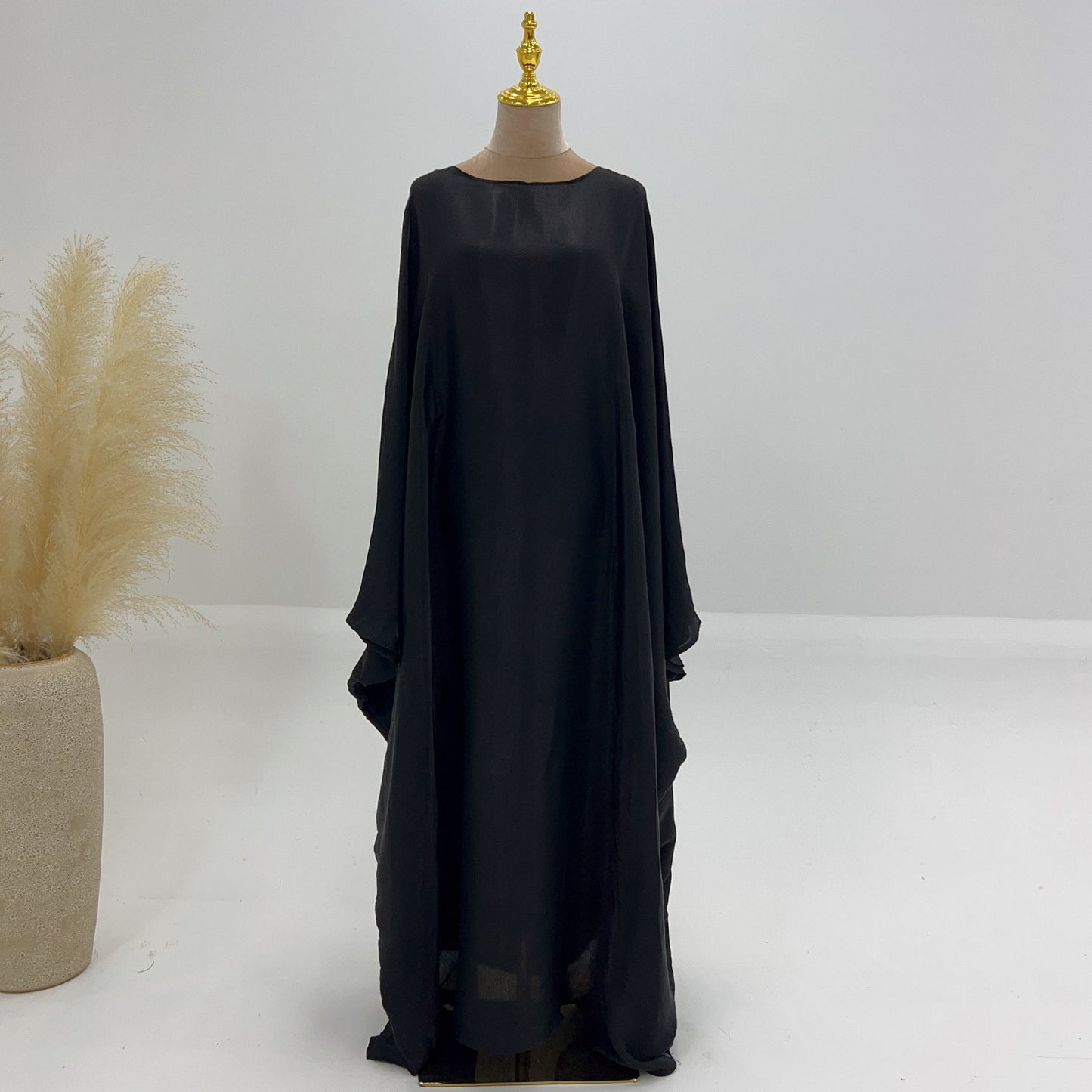 Dam Kaftan Festklänning Elegant Långärmad Lös Passform
