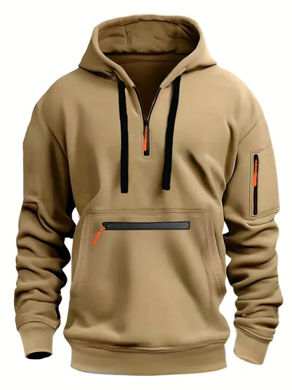 Nils - Praktisk hoodie med flera fickor för herrar
