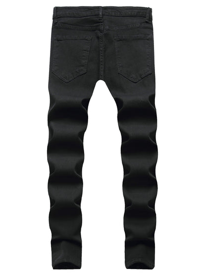 Justin – Slim Fit Rippade Denimjeans i Vitt