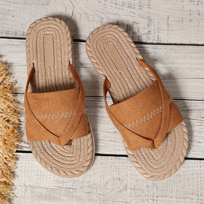 Dam Sandaler Slip-in Sommar Preppy Stil Fritidsskor