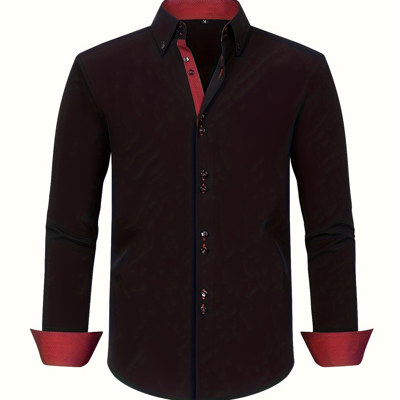 Herrskjorta Elegant Affärslook Långärmad Slim Fit – Perfekt för Kontor och Fest