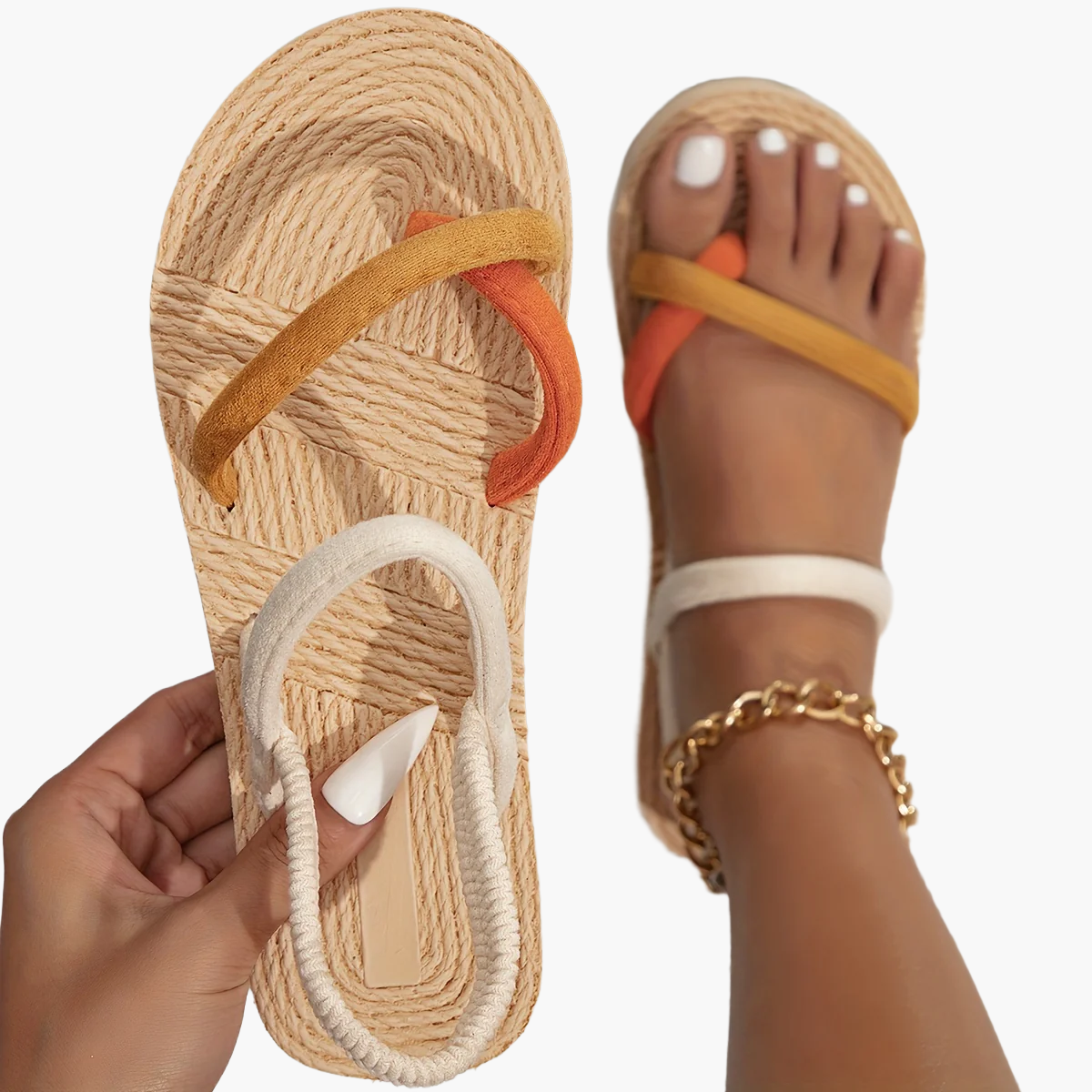 Dam Sandaler Mode Platta Sommarstil Fritidsskor