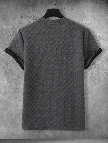 Herr T-shirt med modern struktur och avslappnad passform – Stilren vardagslook