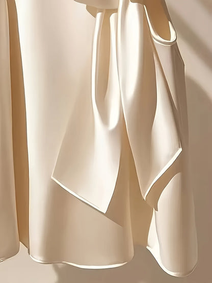 Damtop Elegant Ärmös med Rosettdetalj för Fest och Kvällsbruk