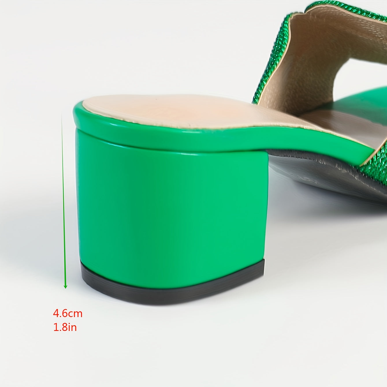 Dam eleganta sandaler med blockklack och slip-in design för sommarfester och vardag