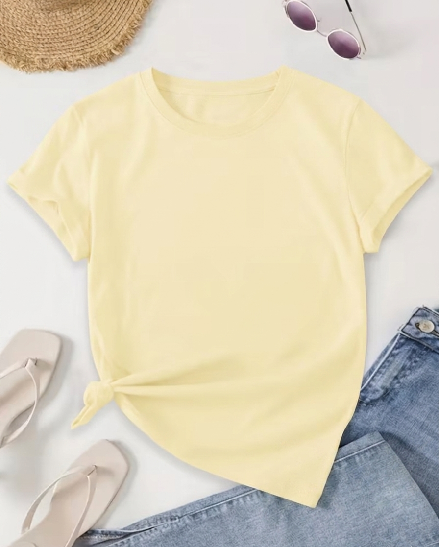 Dam T-shirt i avslappnad stil för vardagsbruk och fritid