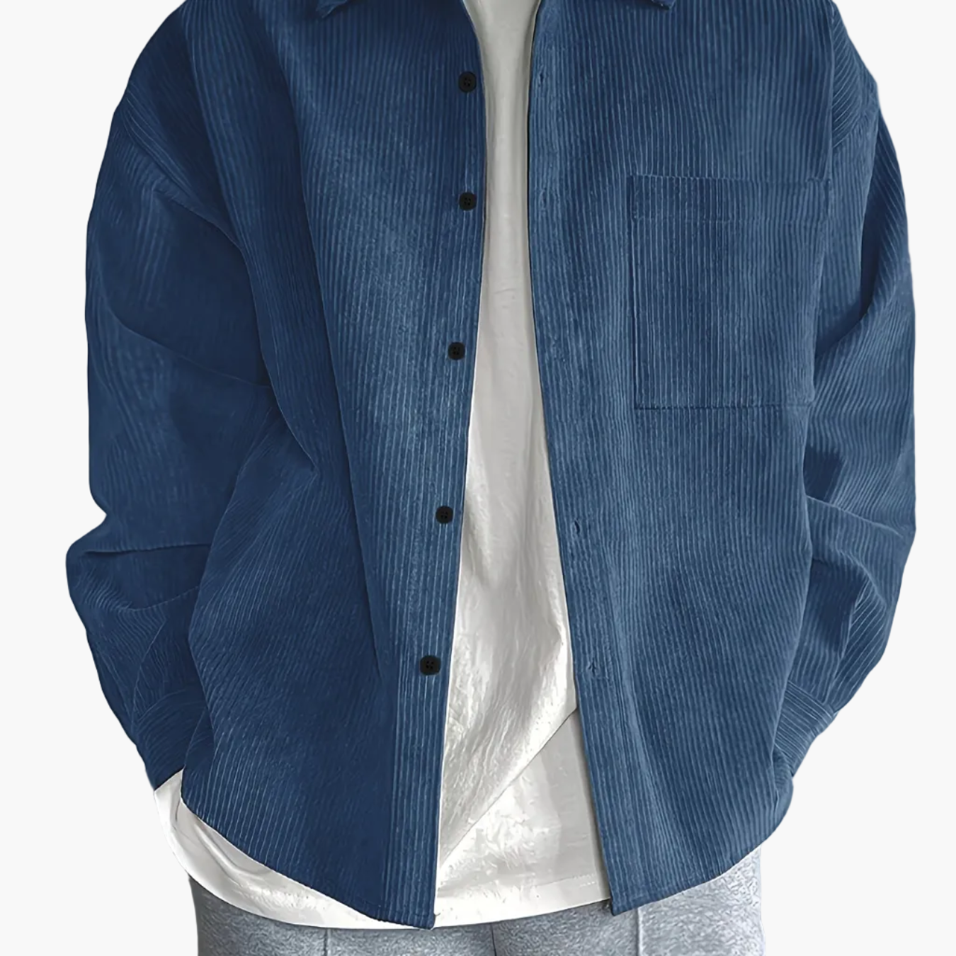 Herr Skjorta Oversize Avslappnad Stil – Perfekt För Vardagsbruk och Streetwear