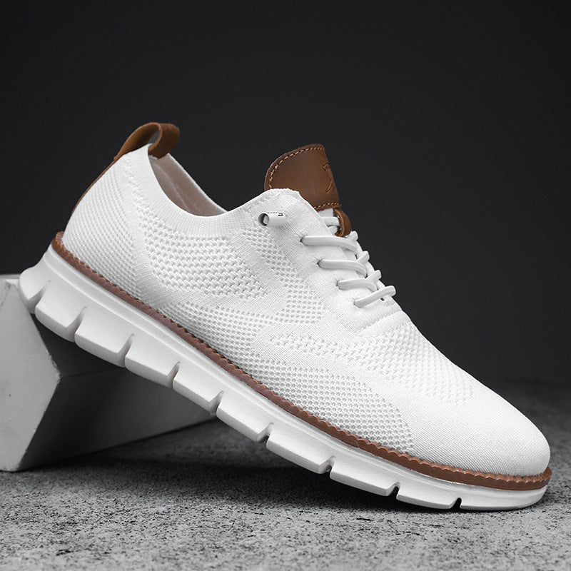 Herr Sneakers Stickad Lättviktsko för Vardag och Fritid