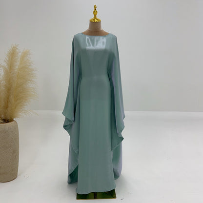 Dam Kaftan Festklänning Elegant Långärmad Lös Passform