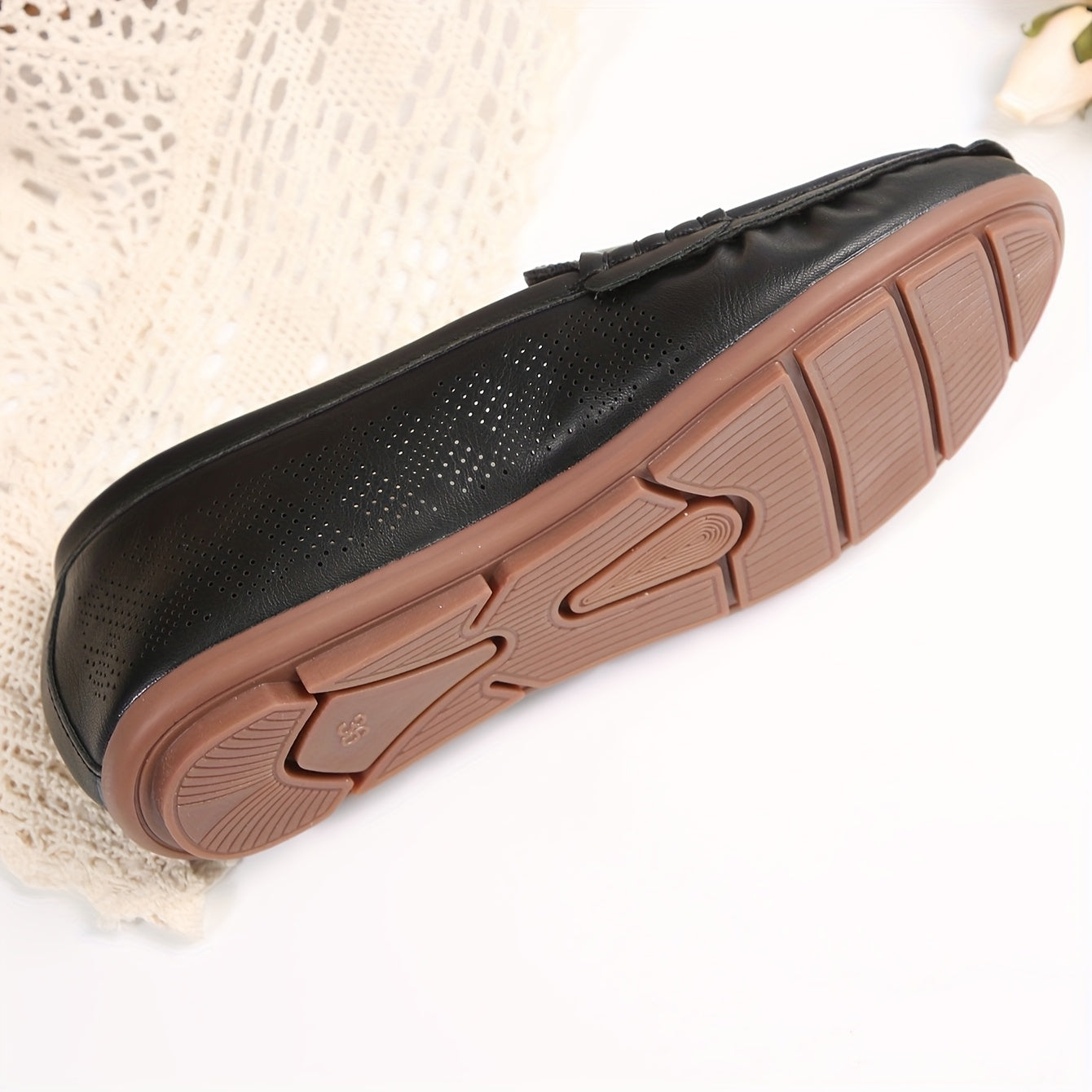 Damloafers Klassisk Stil Flexibel Bekväm Vardags- och Kontorssko