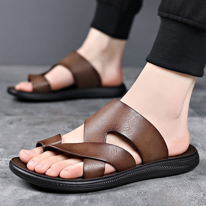 Herrsandaler för vardag och fritid – Sportig design, öppen tå, bekväma slip-on