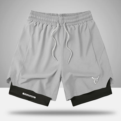 Herr Träningsshorts Sport Regular Fit med Fickor och Geometriskt Mönster