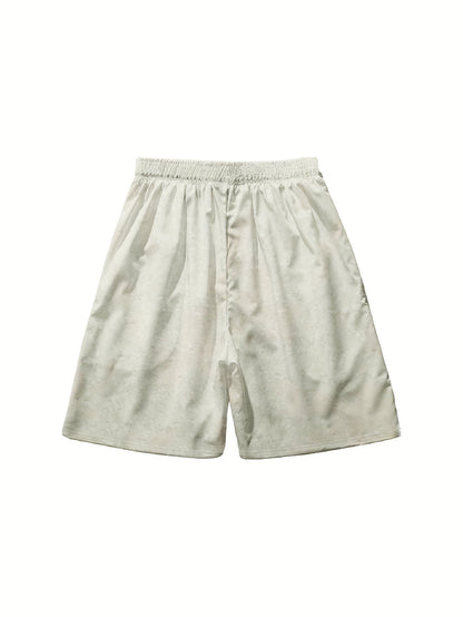 Herrshorts med etniskt mönster och konstnärligt motiv – Avslappnad stil för sommar och semester