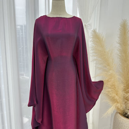 Dam Kaftan Festklänning Elegant Långärmad Lös Passform