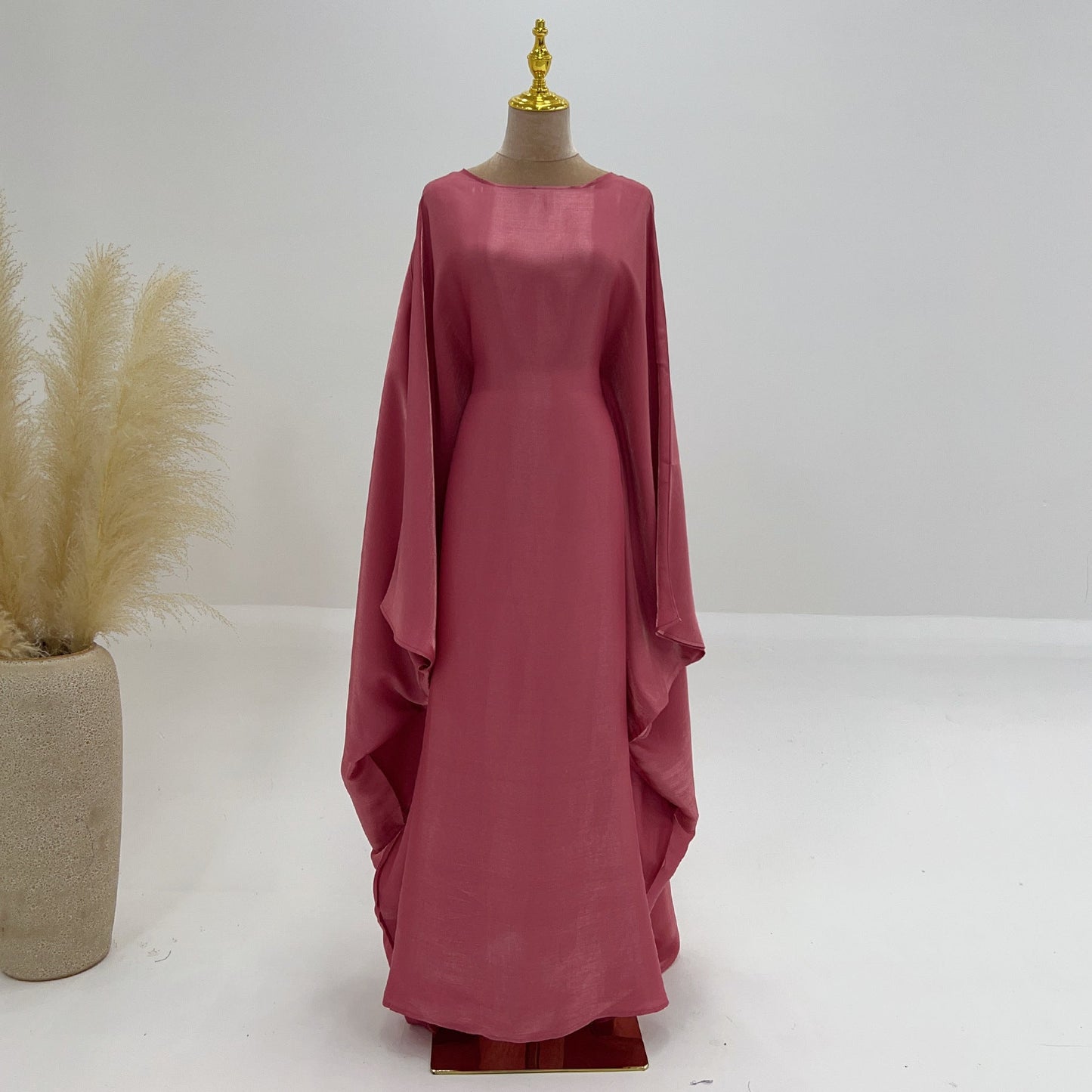 Dam Kaftan Festklänning Elegant Långärmad Lös Passform