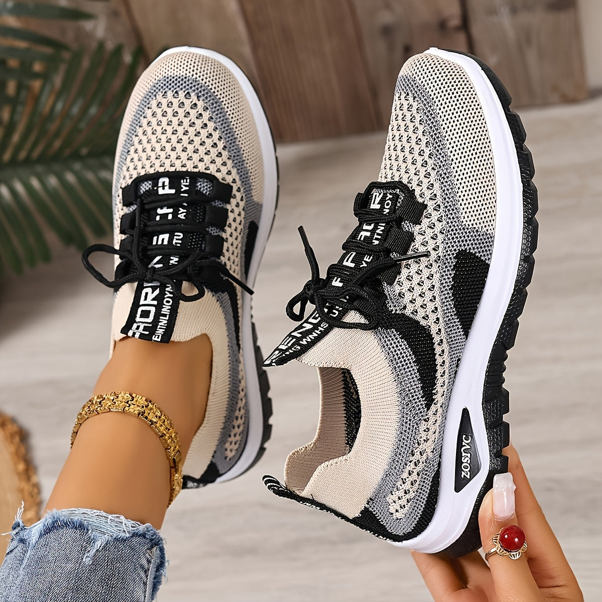 Dam Sneakers Sportiga Promenadskor Vardag Låg Modell
