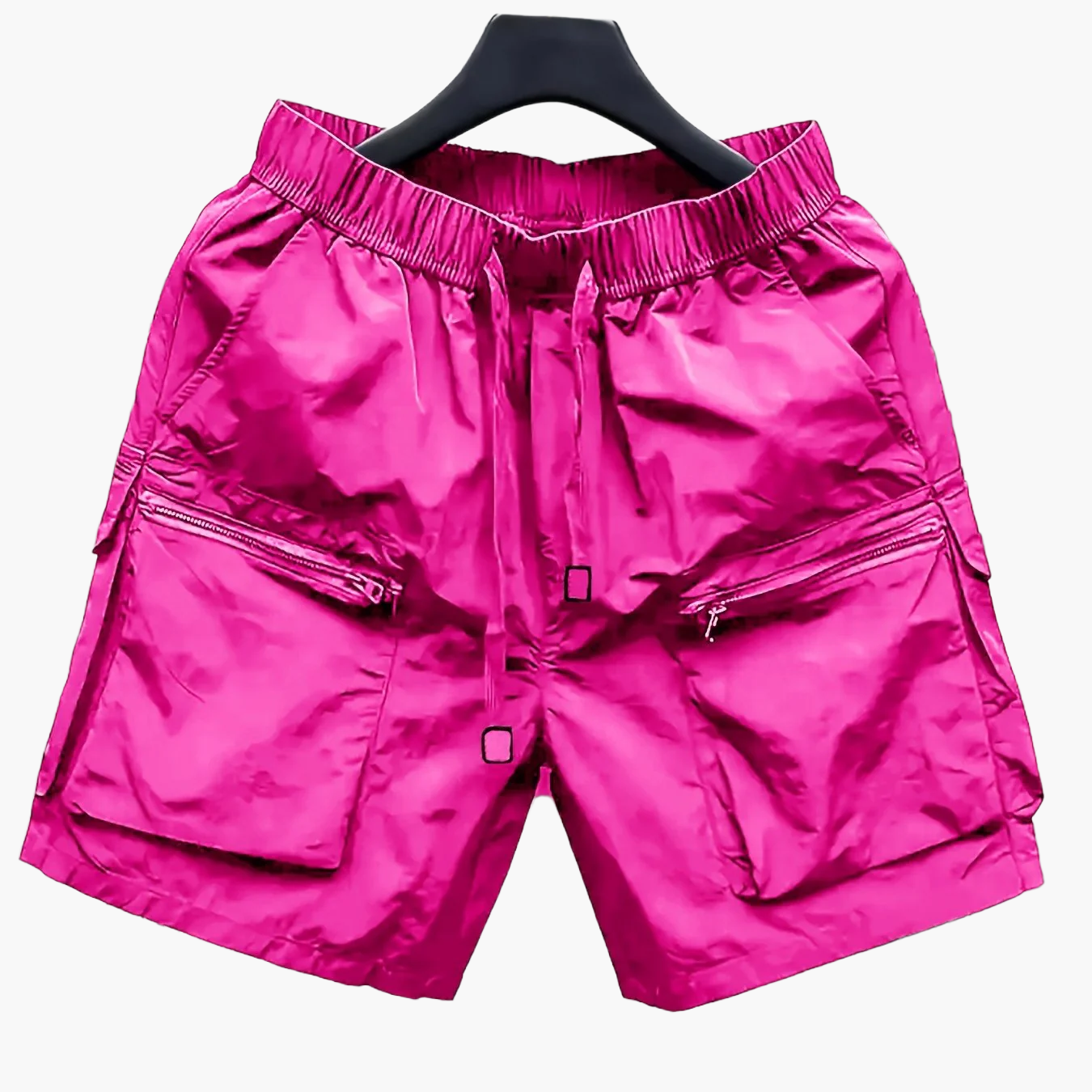 Herrarnas avslappnade cargoshorts med stora fickor och dragkedja – trendig streetwear för vardag och fritid
