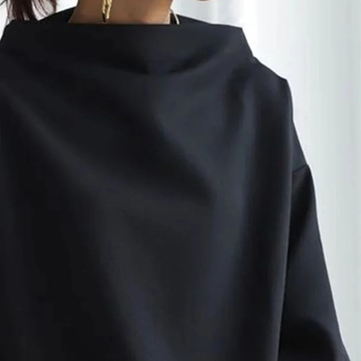 Dam Tröja Oversize Elegant Långärmad Pullover för Vardagsbruk och Fest