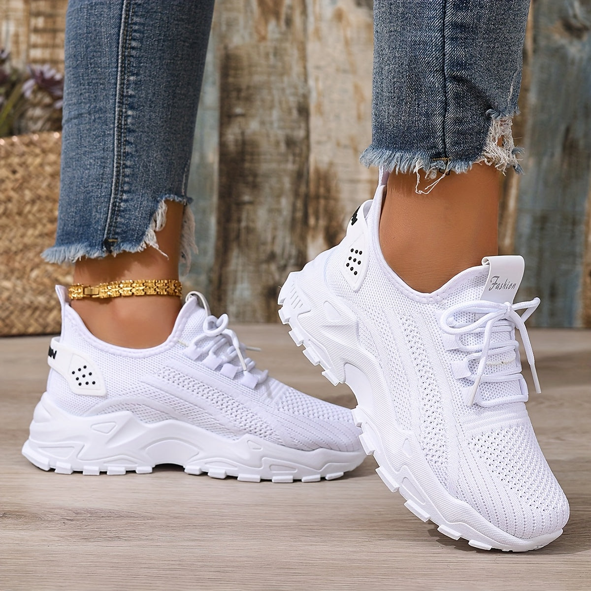 Dam Sneakers Sportig Stil Löparskor för Vardagsbruk och Träning