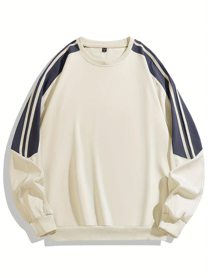Herrarnas lediga sportset med randig design – tränings- och fritidsoutfit